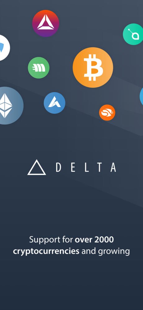 Cover screen of the Delta wallet