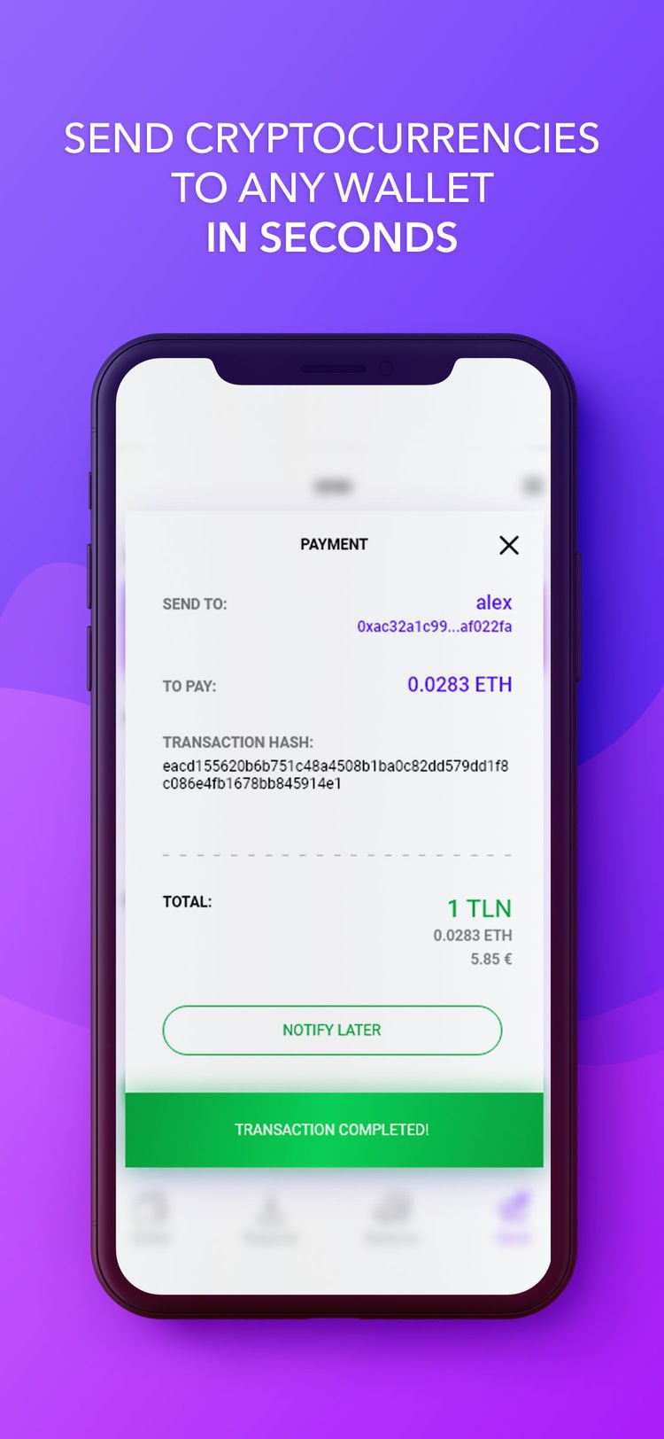 Citowise - Ethereum Wallet, V 1.7.3, Sep 19, 2018 Transaction details in the Citowise app.